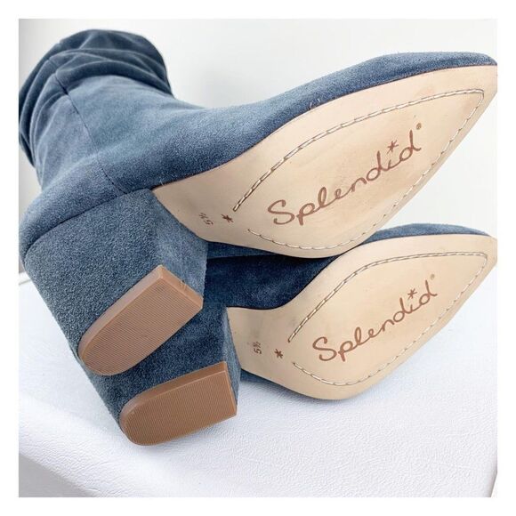 Splendid Clayton Grey Suede Slouchy‎ Knee-High Pointed Toe Boot 5.5 - Picture 9 of 12